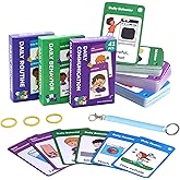 CHEFAN 110 PCS Autism Communication Cards, Speech Therapy Materials | Autism flash cards for daily needs, feelings and routines, supporting communication at home school, special needs must haves