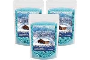 Ice & Snow Melt - Fast Acting Granular Rock Salt for Melting Driveways Sidewalks Yards, Pet Friendly Blue Ice Melt Pellets wi