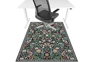 LREEDY Office Chair Mat for Hardwood Floor & Tile Floor,36"X 48" Heavy Duty Desk Chair Mat for Hard Floors, Under Desk Rug for Rolling Computer Chair,Anti Slip,Low Pile Carpet Floor Protector-Green Grass