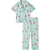 BambooBud Little Kid's Pajama Set 2Piece Toddler Boys Girls Pjs Sets Button Down Sleepwear Viscose from Bamboo Pjs 2-10Y