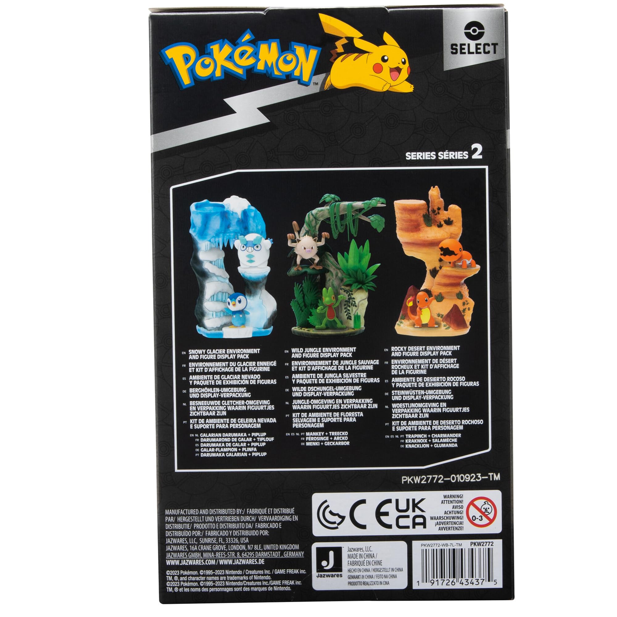 Pokemon Desert Rocks Environment – Set Di Gioco Multilivello Con Figure Da Battaglia Da 5,1 Cm – Jazwares