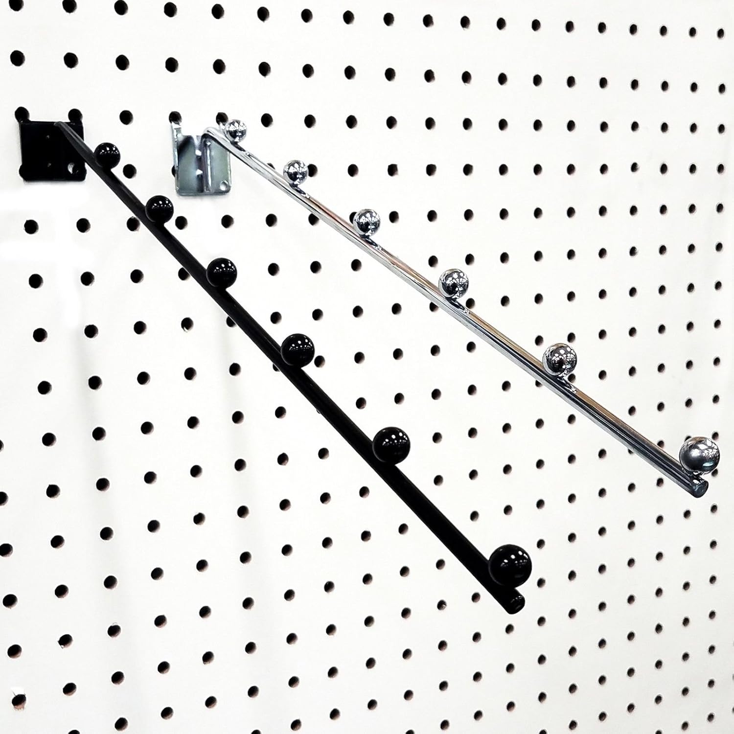 Pegboard 6 Ball Waterfall Faceout Hook, Black or Chrome, Wholesale eBay