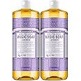 Dr. Bronner's Magic Soap - Pure-Castile Liquid Soap (Lavender, 32 ounce, 2-Pack) -Regenerative Organic Certified Oils, 18-in-