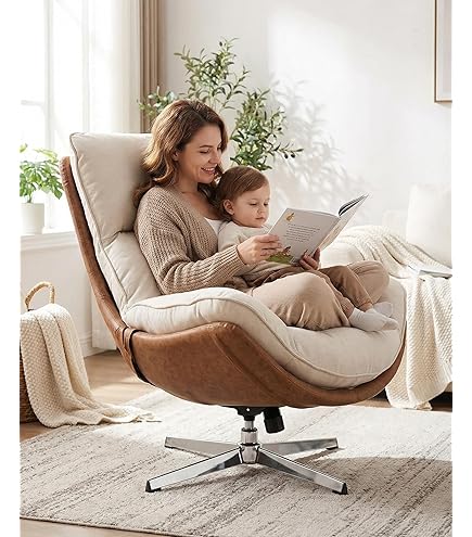 Amazon.com: Manhattan Comfort Curl Swivel Accent Chair Set of 1