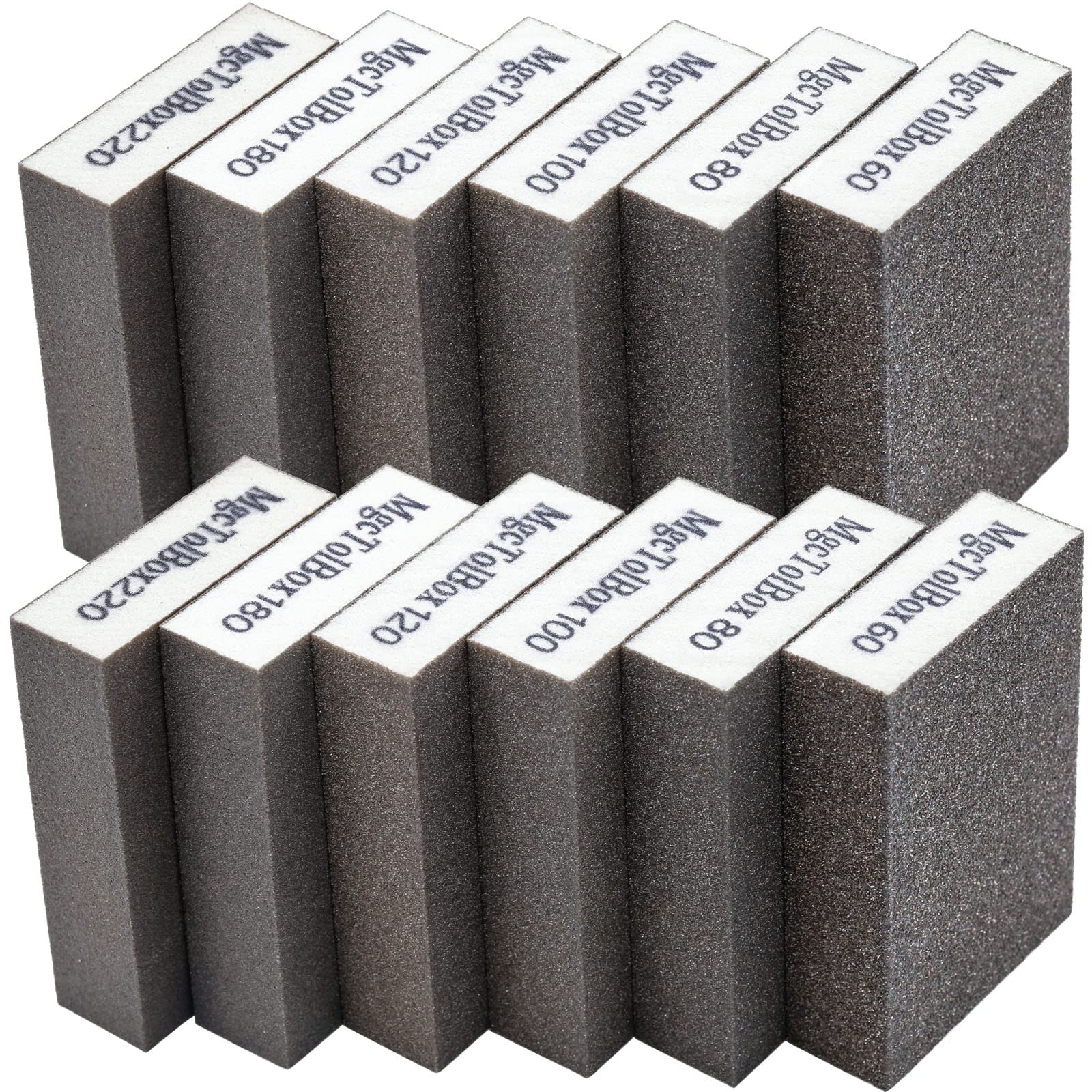 12 Pieces Sanding Sponges,for Wood Metal Wall Polishing,Sanding Blocks,6 Different Sanding Pads, Wet and Dry Sanding Block,Washable and Reusable.