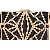 CARIEDO Women Evening Bag Elegant Clutch Purse Exquisite Velvet Metal Hollow out Handbags Prom Wedding Party