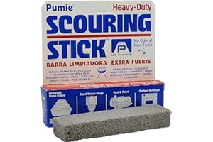 PUMIE Pumice Scouring Stick (1 Pack) - Extra Strong, Heavy Duty Pumice Cleaning Stone for Bathroom, Kitchen, Grill - Scouring Stick for Cleaning Pool, Rust, Stains & Hard Water Rings