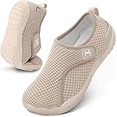 Scurtain Barefoot Walking Shoes for Women Men Adjustable Wide Diabetic Neuropathy Shoe Breathable Zero Drop Minimalist Sneakers Comfortable Slip on Beach Hiking Shoes