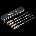 Scriveiner Rollerball Refill Black Broad - 4 Rollerball Refills Designed for Scriveiner Pens - Safety Ceramic Non Dry Roller Pen Refill B - Schmidt 888 Size – Made in Germany