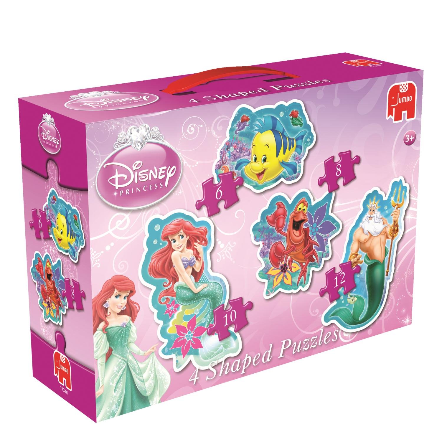 Disney Princess 4in1 Ariel Shaped Jigsaw Puzzles Amazon.co.uk Toys