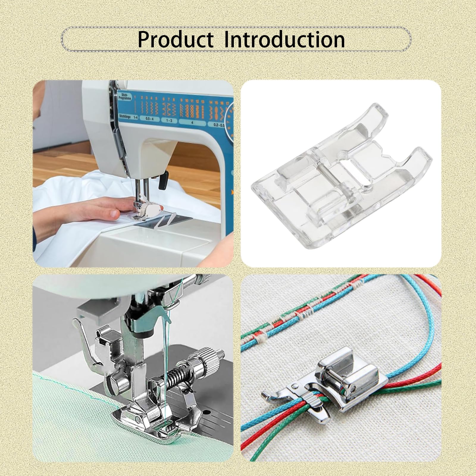 Open Toe Walking Foot W/Guide Set for Brother,Singer,Janome and More Sewing Machine Accessory Kit Quilting and Sewing Stitch Through Multiple Layers