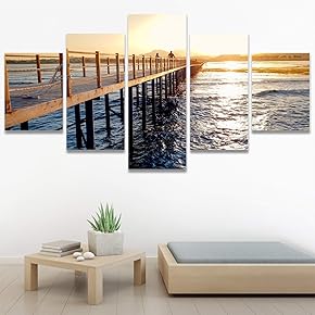 SIGNWIN 5 Panel Canvas Wall Art Modern Art...