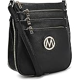 MKF Collection Crossbody Bag for Women – PU Leather Messenger Bag Purse – Designer Handbag Shoulder Strap Purse By Mia K