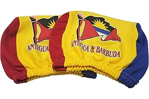 BUNFIRES Antigua Antiguan Headrest Cover Flag Fit for Cars Vans Trucks-Sold by a Pairs
