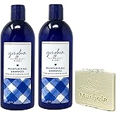 Bath & Body Works Gingham 2 Pack Moisturizing Shampoo Bundle with a Natural Oats Sample Soap