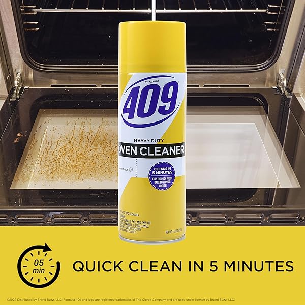 409 HEAVY DUTY SPRAY-ON OVEN CLEANER, CUTS THROUGH GREASE & GRIME ON CONTACT, A POWERFUL CLEAN YOU CAN TRUST, LEMON SCENT, 14.5 OZ | GRILL CLEANER, STOVE TOP CLEANER