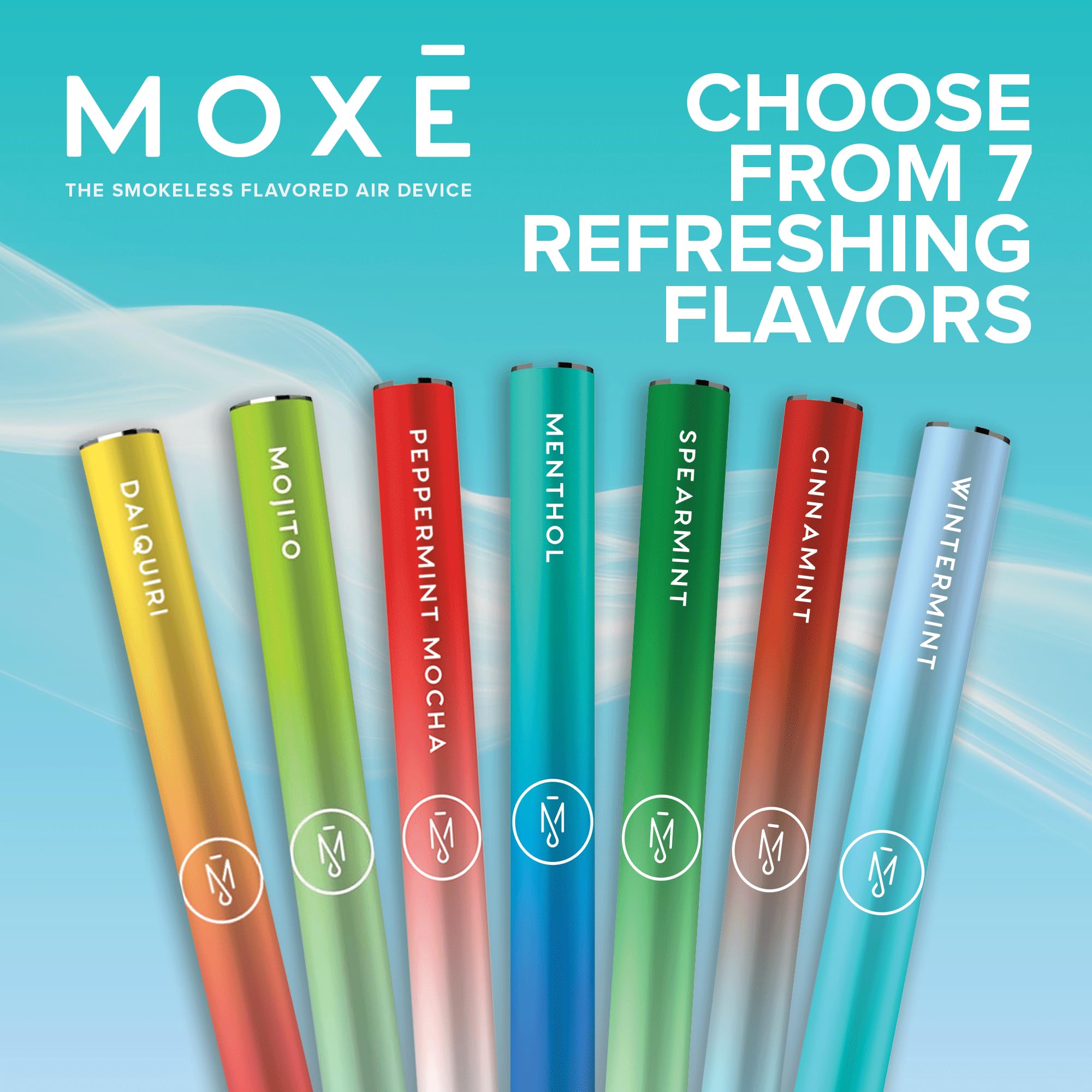 MOXE Natural Menthol Air Inhaler | Non Electric Long-Lasting Flavored Air Refreshing Support | Oral Fixation Menthol Essential Oils, Craving Relief
