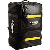 Cressi Rolling Wheeled Backpack - High Capacity Luggage 150 - Pocket for Scuba Fins &ndash; Sturdy - Seahorse: designed in Italy
