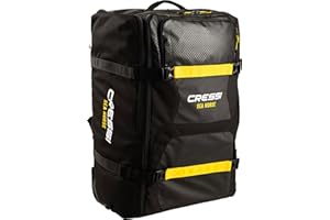 Cressi Seahorse Wheeled Luggage Bags, Black/Yellow