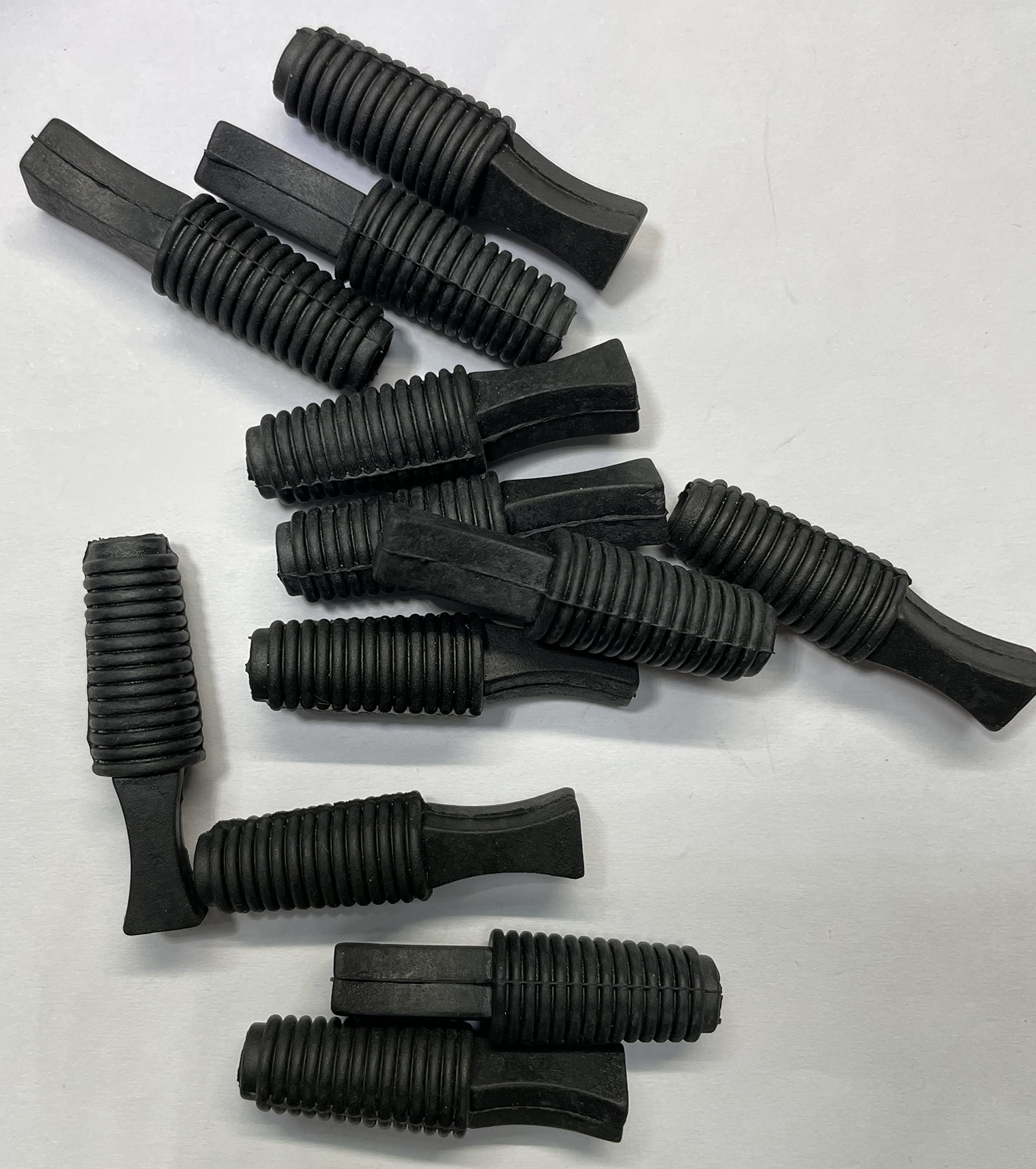 dexierp Protection Force Ribbed Tapered Insert Plug Stopper For 13/32" 7/16" 15/32" 10-12mm ID Hole Thread Tube Bottle Openning (Pack of 15) Reusable Rubber — image 1