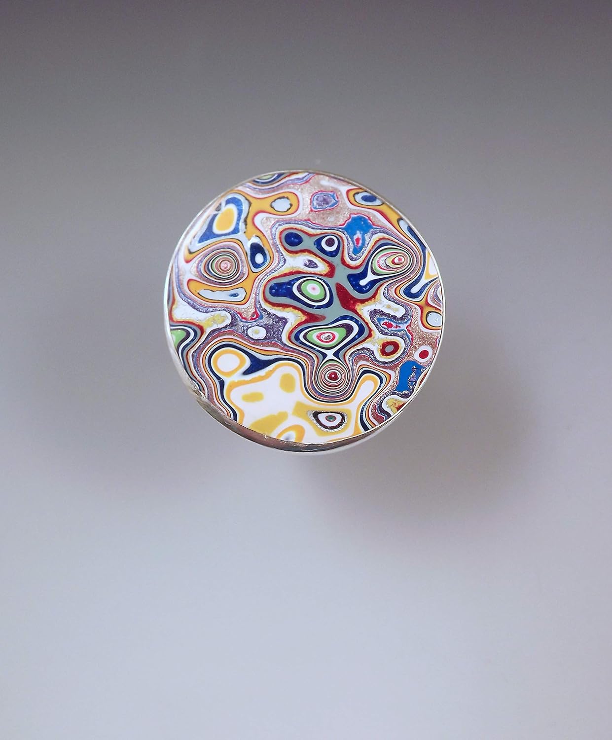 Amazon Com Fordite Ring Detroit Agate Multi Colored Swirly Authentic Michigan Fordite Sterling Silver Fordite Statement Ring Handmade