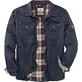 Legendary Whitetails Men's Flannel Lined Shirt Jacket Waxed Cotton Water Resistant