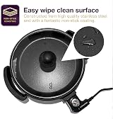 Andrew James Electric Frying Pan 30cm 1350W Non-Stick Glass Lid view 6