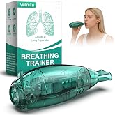 Breathing Exercise Device, Non-Measuring Exerciser &amp; Portable Lung Exerciser with Adjustable Resistance Flutter Valve, Respiratory Muscle Trainer for Mucus Clearance &amp; Better Breathing