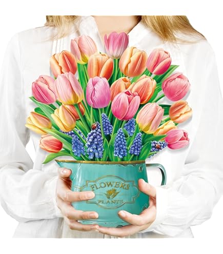 Pop Up Flower Bouquet Card For Birthday Wedding Valentine's Anniversary Get Well Sympathy Grad2 Dc I.1482192813 - View #6