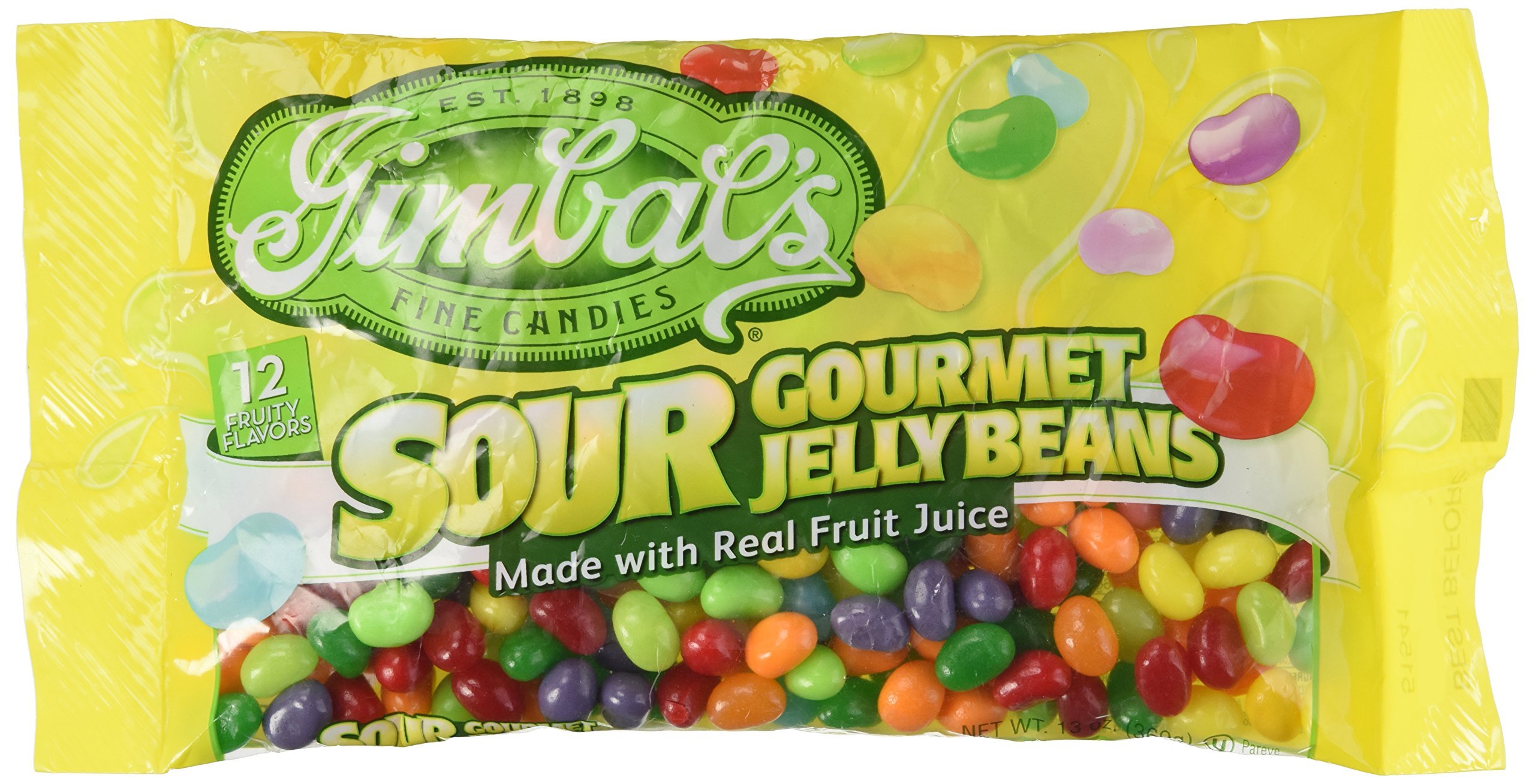 GIMBAL'S FINE CANDIES EST. 1898 , Sour Gourmet Jelly Beans, 13 oz bag