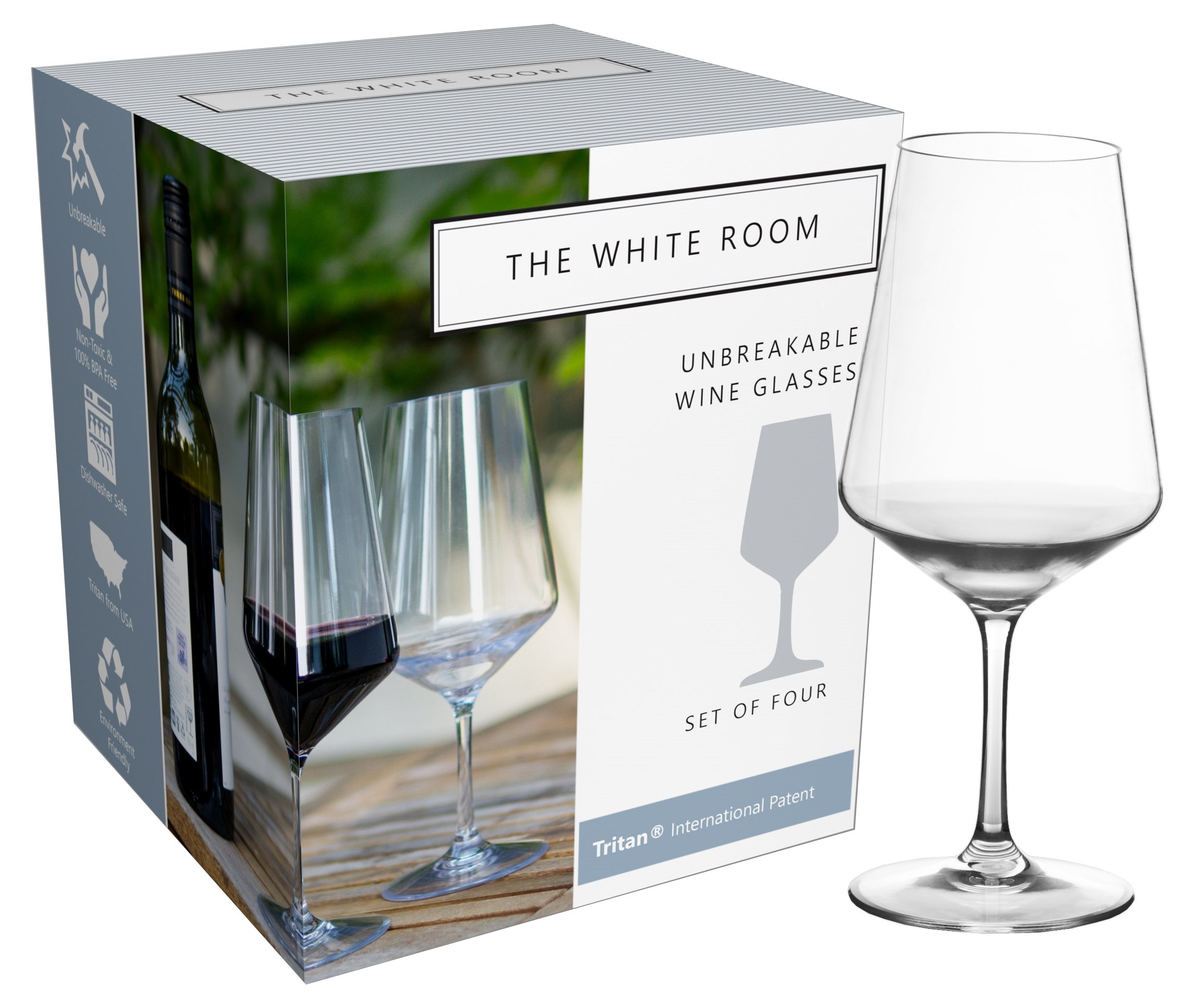 Premium Unbreakable Wine Glass Collection, 100 BPA Free Tritan