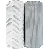 lasoftan Jersey Swaddle Blanket, Ultra Soft Stretchy Receiving Blanket, Newborn Swaddle Wrap for Boys & Girls, 40 x 30 inches, 2 Pcs