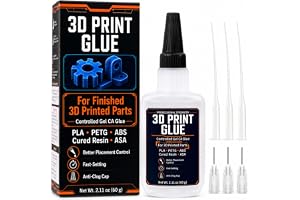 3D Print Glue, 2.11 oz Controlled Gel CA Super Glue for PLA & Printed Parts | Gl