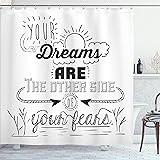 Ambesonne Saying Shower Curtain, Your Dreams is The