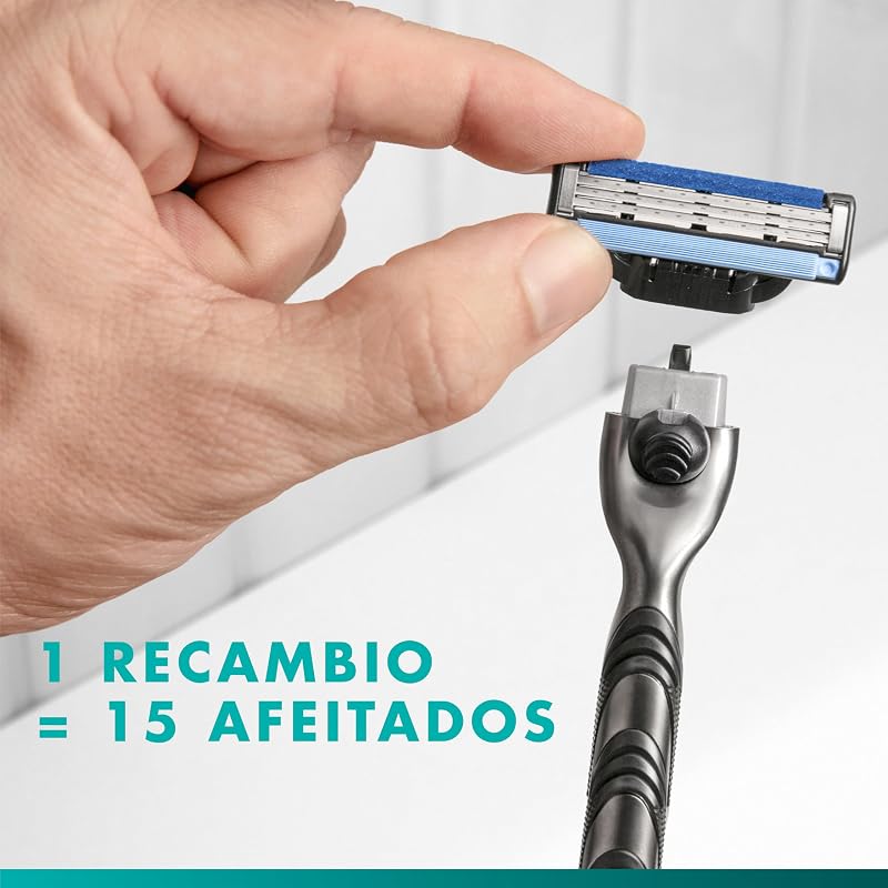 Mach3 Base Cuchillas de Afeitar Hombre, Pack de 20
