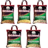 HDC Siridhanya Unpolished Positive Millet Whole Grain Combo Pack 5, | 3.85 lb., Vacuum Packed, (Kodo, Little, Foxtail, Barnyard and Brown top)