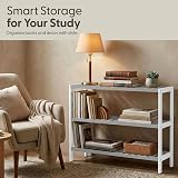 KEPLIN Natural Bamboo Shoe Rack 3 Tier Grey White 70x55x25cm view 5