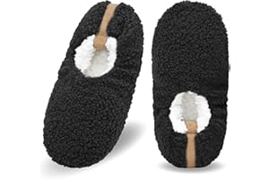 DICUIRD Mens Slipper Socks With Non Skid Bottoms, Warm Slipper Socks With Grippers For Men, Fuzzy House Fabric Slippers
