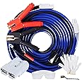 SAFEMATE 0 Gauge 30 Feet Jumper Cables Heavy Duty, 1000 Amp Quick Connect Plugs for Truck with Carry Bag