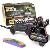 Work Sharp MK2 Electric Knife Sharpener &amp; Replacement Belts &ndash; Adjustable 2-Speed Knife Sharpening System for Kitchen Knives, Pocket Knives, Scissors, Axes &amp; Garden Tools