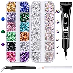 BELLEBOOST Nail Art Rhinestone Glue Gel&2 Boxes