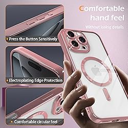 IAIYOXI Magnetic Clear Case for iPhone 15 Pro with