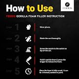 FERRIS Original Gorilla Filler 2x500ml Weatherproof Expanding Foam Sealant view 6