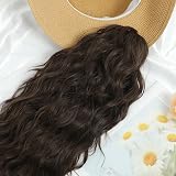 Fine Plus Ponytail Extension Claw Clip 18in Dark Chocolate Brown Synthetic view 2