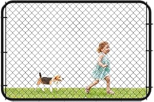 797AUDIO 26"-72" W x 4' H Fence Gate Kit Chain Link Outdoor Metal Garden Gate,Adjust-A-Gate backyard gate Chain Link Fence Panels Wood Metal fencing Gate Walk-Through Gate Kit Anti-Rust for Yard and Farm Black