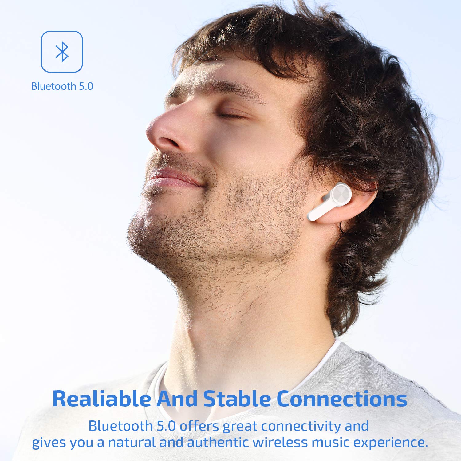 Letscom T19 Active Noise Canceling Wireless Earbuds Deep Bass Ipx8