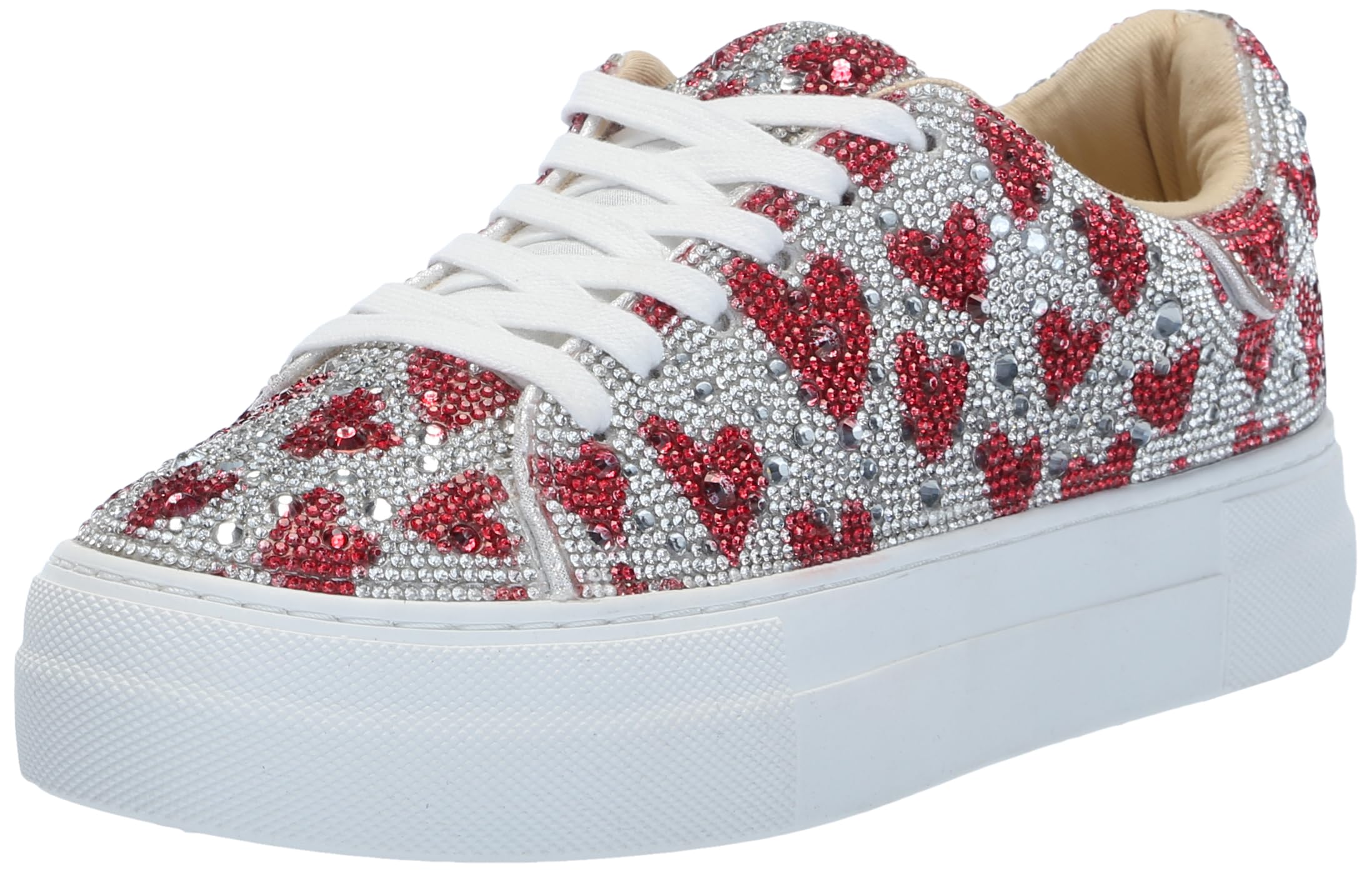 Betsey Women’s Sidny Sneaker, Heart, 7.5