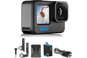 GoPro HERO10 Black- E-Commerce Packaging - Waterproof Action Camera with Front LCD & Touch Rear Screens, 5.3K60 Ultra HD Vide