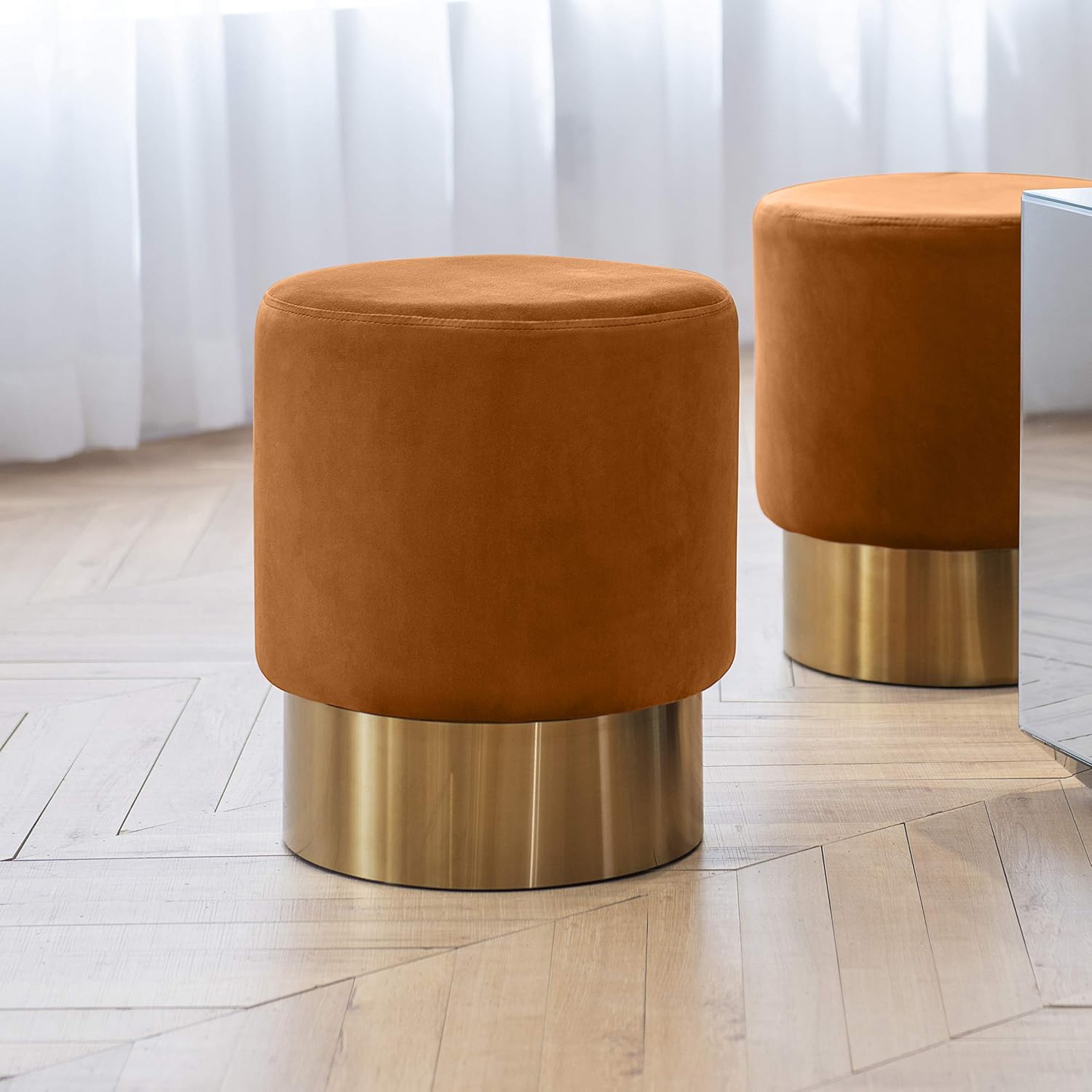 Best ottoman foot stool orange