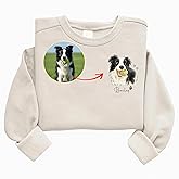HHLYN14 Custom Pet Sweatshirts with Photo and Name, Personalized Dog Sweatshirt, Gifts for Dog Mom, Dad
